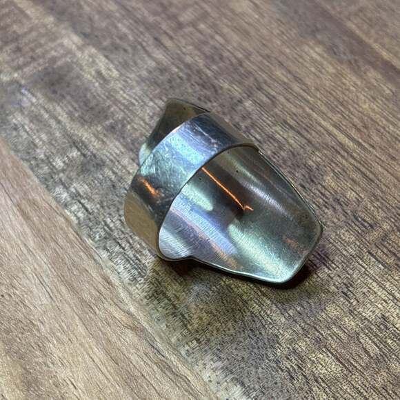 Carol Felley 1988 Sterling Silver 925 Triple Turquoise Feather Ring Sz 9 - Picture 2 of 7